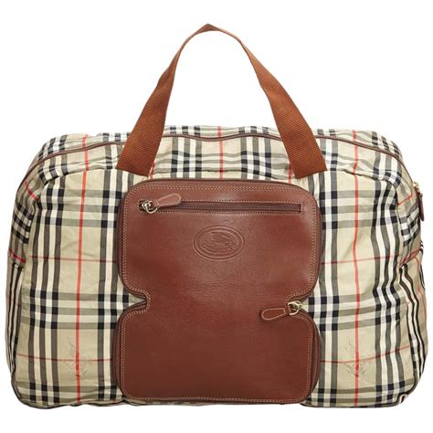 burberry plaid duffle bag|burberry leather handbags.